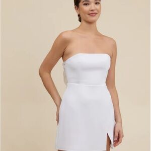 Park & Fifth Mackenzie White Bow Mini Dress XXL New With Tags Bridal